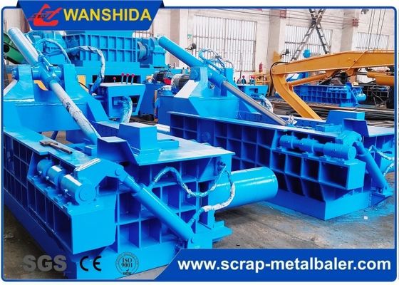 주문 1600 kN 철강 및 알루미늄 폐기물 400×400mm 베일 크기에 대한 PLC 제어 된 수압 폐기물 금속 발러 online manufacture