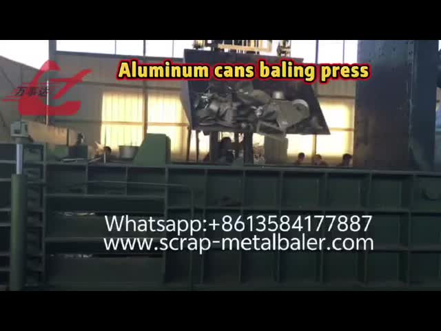 High density Front out Aluminum cans baling press scrap metal baler machine