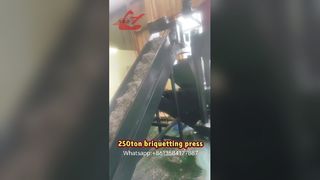 고객 마당에서 일하는 250ton 스크랩 연탄 프레스 기계